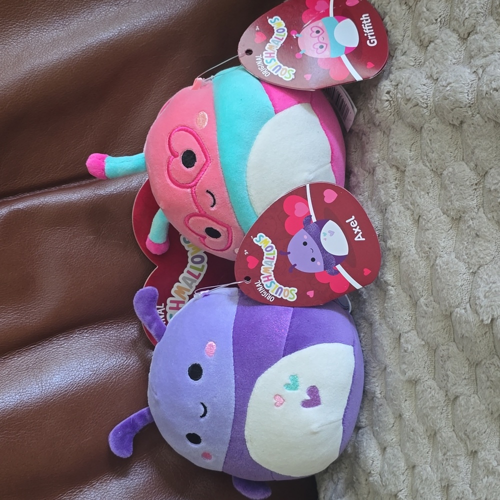 Squishmallows 5" Valentine's BFF Pairs Assortment Plush, Axel & Griffith NEW